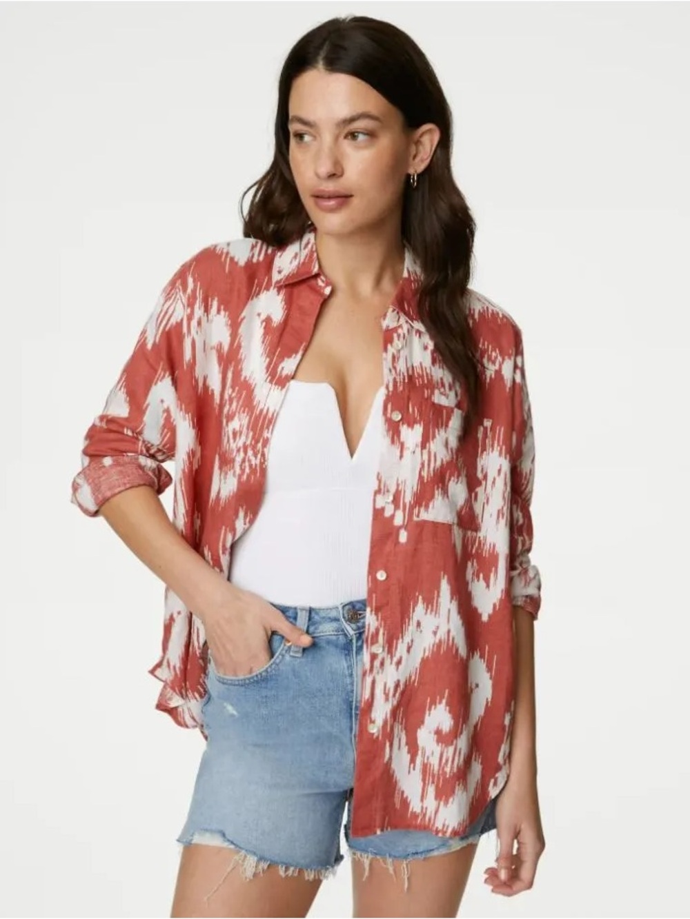 Marks & Spencer Pure Linen Long Sleeve Shirt size 20 NWT